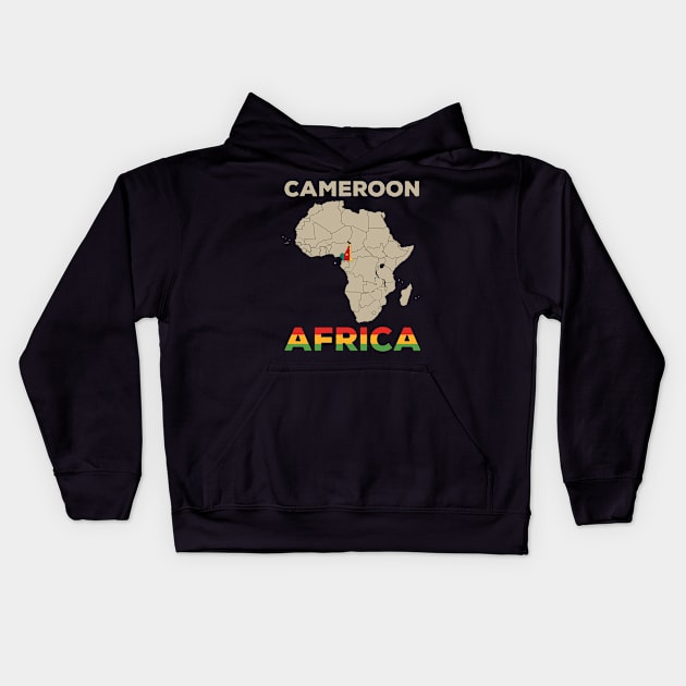 Cameroon-Africa Kids Hoodie by Cuteepi